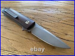 Ohlone Knives Custom Goat Micarta Titanium Carbon Fiber (2.5 Stone Washed)
