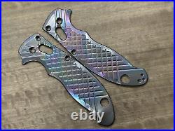 Oil Slick FRAG milled Zirconium scales for Spyderco MANIX 2