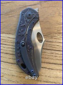 Olamic Cutlery Busker Vampo Custom Hand Carved Series Vampire 1 Of 4 M390 (2.5)