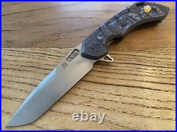 Olamic Cutlery Wayfarer 247 Gold Rush Custom Hand Carved Series 24k Gold Inlays