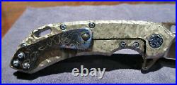 Olamic Cutlery Wayfarer 247 Satin Blade Frost Blue Hardware Timascus Inlay