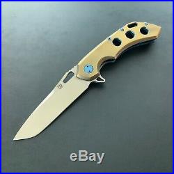 Olamic Wayfarer 247T Tanto with Matte Gold and High Blue finish