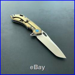 Olamic Wayfarer 247T Tanto with Matte Gold and High Blue finish