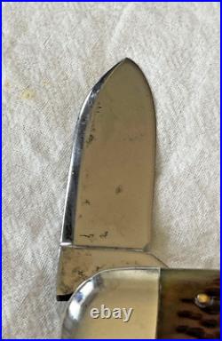 Old Case XX Knife -Elephant Toe Sunfish Antique -1932-1940 XX -Green Bone -eb