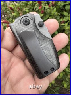Old Dominion Knifeworks Custom Boxcar USA Carbon Fiber Knife Folder 3V