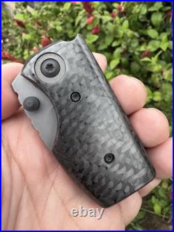 Old Dominion Knifeworks Custom Boxcar USA Carbon Fiber Knife Folder 3V