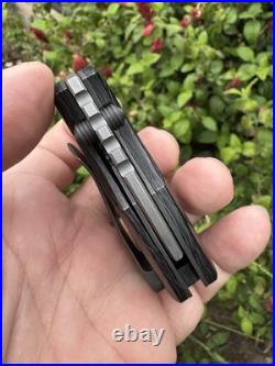 Old Dominion Knifeworks Custom Boxcar USA Carbon Fiber Knife Folder 3V