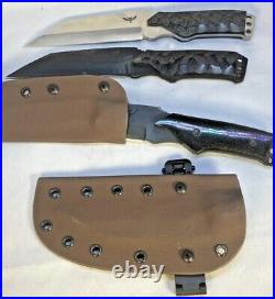 OwlTown Knives Fixed Blade Black powder Coat Tactical Fighter D2 Chisel Tanto