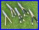 Pack of 5 Custom Handmade Damascus Steel Folding Knives With Sheath