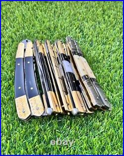 Pack of 5 Custom Handmade Damascus Steel Folding Knives With Sheath