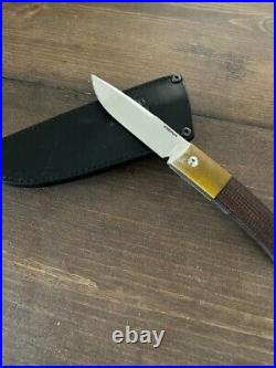 Pena Custom Pocket Fixed Blade CPM-154 Burlap micarta LNIB