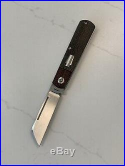 Pena Custom Slipjoint Wharncliffe Barlow Micarta Knife NEW