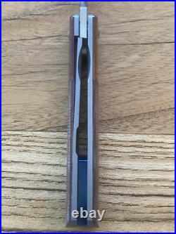 Peña Knives Custom Sheepsfoot Barlow Timascus Brown Micarta
