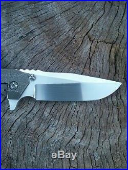 Peter Rassenti Knives Custom One Off Snafu Flipper Knife cts-xhp 3.5 NICE