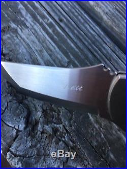 Pohan Leu Bluephin Custom Folding Flipper Knife -titanium
