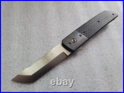 Pohan Leu Custom Knives Hamachi, Scandi Grind, Zirconium Bolster, Silver LSCF
