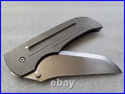 Pohan Leu Custom XL Non-Flipper Bluephin, Hand Satin, Full Ti, 4.2 Blade, Knife