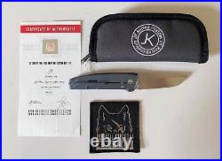 Polish Custom Knives JK Dwarf 3 M390 Titanium Frame Lock Flipper Knife