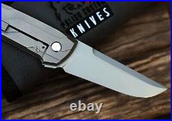 Polish Custom Knives JK Dwarf 3 M390 Titanium Frame Lock Flipper Knife