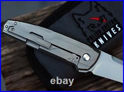 Polish Custom Knives JK Dwarf 3 M390 Titanium Frame Lock Flipper Knife