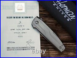 Polish Custom Knives JK Dwarf 3 M390 Titanium Frame Lock Flipper Knife