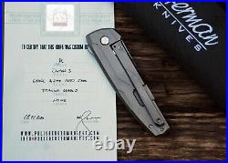 Polish Custom Knives JK Dwarf 3 M390 Titanium Frame Lock Flipper Knife