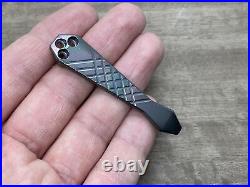 Polished OIL Slick Zirconium FRAG milled Clip for most Spyderco models