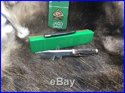 Pre 64 Puma 3573 Vintage Stag Handle Bayernmesser Knife Leather Sheath Mint A14