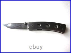 Pre Owned Doc. Hagen Custom Damascus Folder Knife Excellent Cond