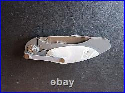 Pre Owned New Custom Pharaoh Allen Elishewitz Pearl Tactial Folder Knife