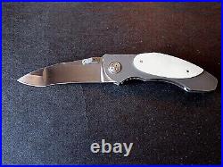 Pre Owned New Custom Pharaoh Allen Elishewitz Pearl Tactial Folder Knife