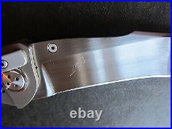 Pre Owned New Custom Pharaoh Allen Elishewitz Pearl Tactial Folder Knife