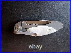 Pre Owned New Custom Pharaoh Allen Elishewitz Pearl Tactial Folder Knife