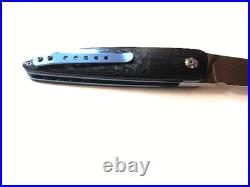 Pre Owned New John Arnold Oyster Black G10 & Shred Carbon Fiber Folder Knife