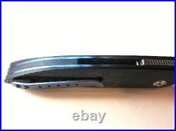 Pre Owned New John Arnold Oyster Black G10 & Shred Carbon Fiber Folder Knife