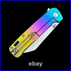 QSP Penguin Plus Knife QS130XL-A. Satin 20cv Sheepfoot Custom Circles Pattern