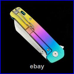 QSP Penguin Plus Knife QS130XL-A. Satin 20cv Sheepfoot Custom Circles Pattern