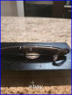 Quarterly One Of A Kind William Henry Pocket Knife. 24k Koftgari Natural Topaz