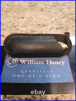 Quarterly One Of A Kind William Henry Pocket Knife. 24k Koftgari Natural Topaz