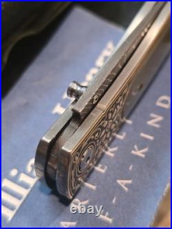 Quarterly One Of A Kind William Henry Pocket Knife. 24k Koftgari Natural Topaz