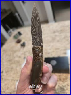 Quarterly One Of A Kind William Henry Pocket Knife. 24k Koftgari Natural Topaz