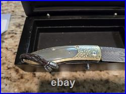 Quarterly One Of A Kind William Henry Pocket Knife. 24k Koftgari Natural Topaz