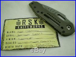 R. S. Knifeworks One Off Custom Paragon Sanmai, Titanium, USA