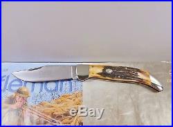 RARE 1989(USA) CRIPPLE CREEK(Bob Cargill) MINT 5 1/2 STAG CLASP KNIFE(1OF20)