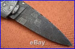 RARE Al Dippold THE SCARAB, Damascus Liner-Lock Folding Knife, ONE-OF-A-KIND