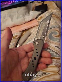 RARE Brandon Corbin Knives CORBINSTEELWRX Large Primo #9 Custom Knife Tanto