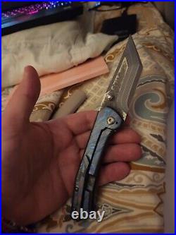 RARE Brandon Corbin Knives CORBINSTEELWRX Large Primo #9 Custom Knife Tanto