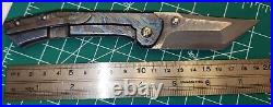 RARE Brandon Corbin Knives CORBINSTEELWRX Large Primo #9 Custom Knife Tanto