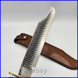 RARE David Allan Durr Handmade File Rasp Antler Handle 15 Bowie Knife & Sheath