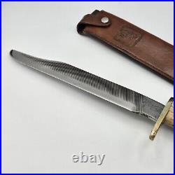 RARE David Allan Durr Handmade File Rasp Antler Handle 15 Bowie Knife & Sheath